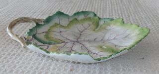 Royal Worcester Multi - Color Leaf Shape Nut Candy Dish 3628