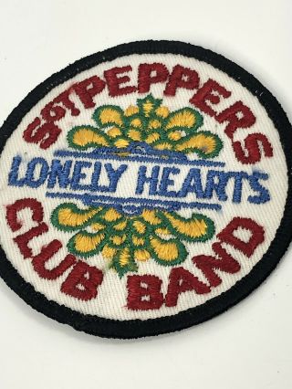 Sgt Peppers Club Band Lonely Hearts Patch Vintage The Beatles Round 3 "