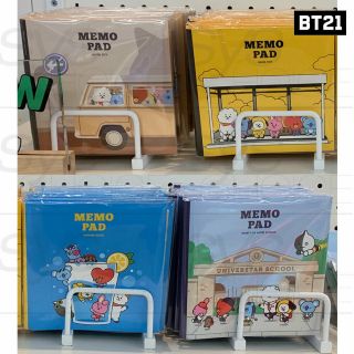 Bts Bt21 Official Authentic Goods Memo Pad 4type 30 Sheet By Line Friends