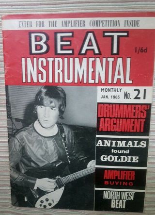 Beat Instrumental Monthly John Lennon 1965 - No 21 Great Brian Jones Pic Inside