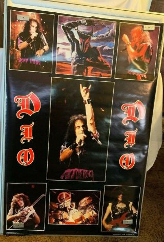 Ronnie James Dio Stage Collage 1984 Vintage Poster