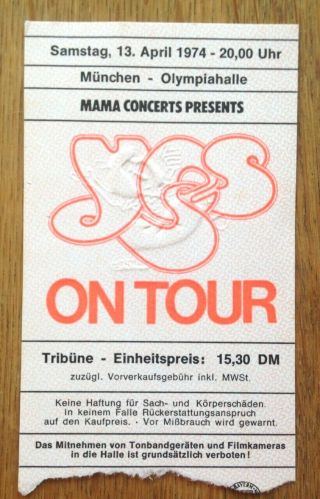 Yes.  On Tour Vintage Ticket Munich 1974 Led Zeppelin Jimi Hendrix Black Sabbath