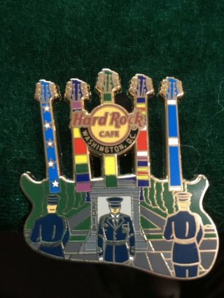Hard Rock Cafe Pin Washington Dc 5 Neck Guitar Tomb Of The Unknown Soldier