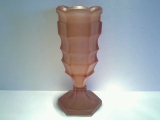 Vintage Depression Glass Footed Urn Style Vase
