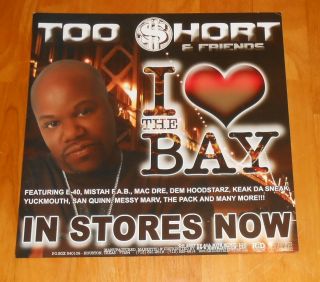 Too Short & Friends I Love The Bay Poster 2 - Sided Flat Promo 12x12 Up All Night