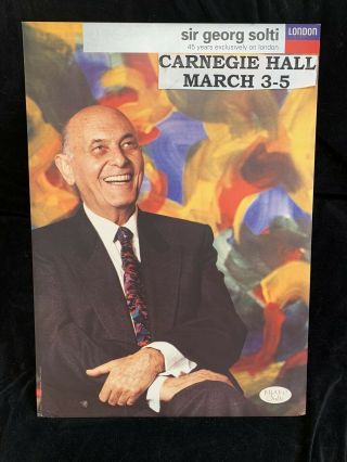 Georg Solti Conductor - Large London Promo Store Display Wall/counter Poster