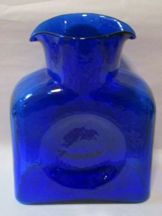 Blenko Glass Cobalt Water Bottle 384 2