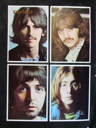 The Beatles Set Of Vintage 4 X Photos From White Album (matte)