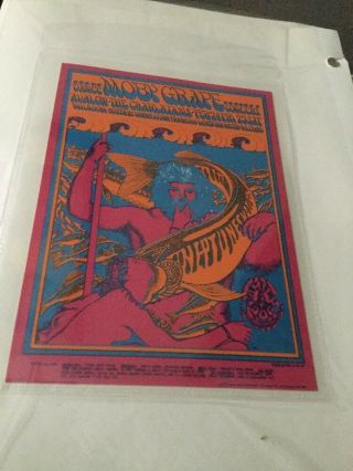 Fillmore 1967 Postcard Fd049 Moby Grape Neptune Aquaman Moscoso