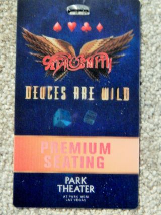 Aerosmith Premium Seating 3 - D Credential July 4 2019 Park Theater Las Vegas