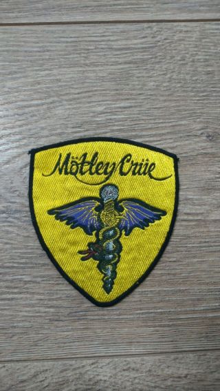 Motley Crue Shield Patch,  Vintage,  Collectable,  Rare Music Patch (patch Amnesty)
