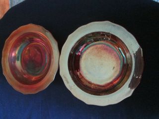 2 - Normandie Bouquet & Lattice Cereal Bowl 6 1/2 " Federal Glass Co.  1933 - 40