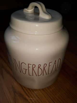 Rae Dunn Magenta Gingerbread Christmas Canister Red Letters Ll Holiday