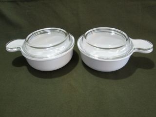 Set Of 2.  Corning Ware Grab It P - 150 - B Bowls With Glass Lids