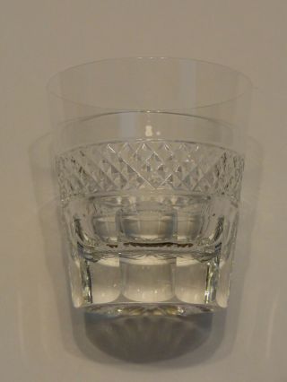 St Louis France Crystal Trianon Clear Old Fashioned Tumbler Glass,  Signed
