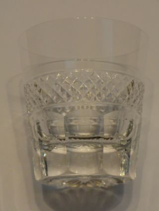 St Louis France Crystal Trianon Clear Old Fashioned Tumbler Glass,  Signed 2