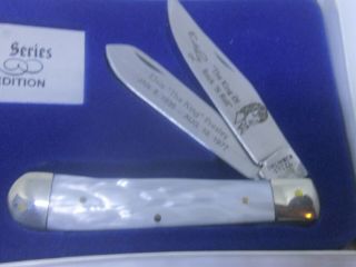 VINTAGE ELVIS THE KING OF ROCK AND ROLL PEARL HANDLE DOUBLE BLADE POCKET KNIFE 2