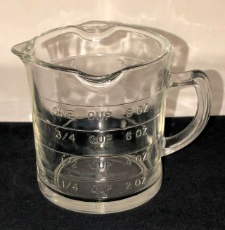 Anchor Hocking Crystal 3 Spout 1 Cup Measuring Cup