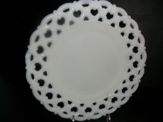 Two Westmorland Plates with Forget me Not Open Lattice Edge 2
