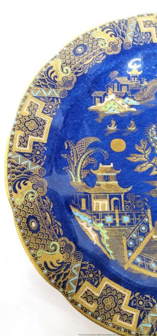 Carlton Ware Kang Hsi 2021 Vintage Art Deco Hand Painted Enamel Porcelain Plate 3