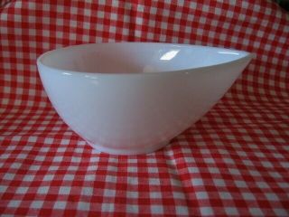 Vtg Fire King Oven Ware Tear Drop Bowl Milk Glass 5 " Rare Hard To Find