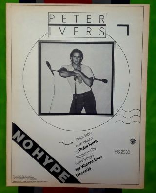 Peter Ivers Rare Vintage 1976 Trade Ad Promo Poster David Lynch Eraserhead