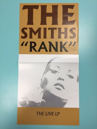 The Smiths Rank Promo Poster 23” X 11” Morrissey