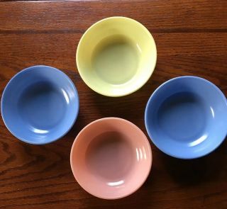 4 Hazel Atles Moderntone Pink Blue Yellow Fruit Berry Bowls