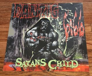 1999 Album Danzig Satans Child 666 Promo Item Flat 12″x 12″ Poster Old Stock