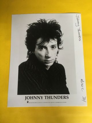 Johnny Thunders Press Photo 8x10,  (york Dolls) Restless Records.