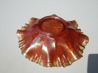 Antique Fenton VINTAGE Pattern Carnival Glass Bowl With 3 in 1 Edge 4