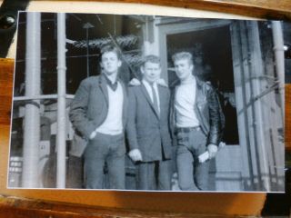 Beatles,  Bob Wooler Signed Postcard,  Photo of John,  Paul and Bob 4