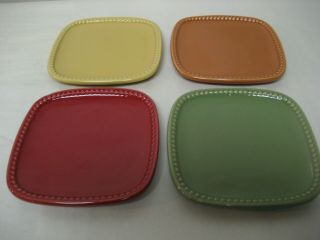 Princess House Pavillion Snack/dessert Plates Set Of 4 - 4 Colors - Pre - Owned