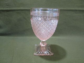 Hocking Glass Co.  - Miss America - Pink Water Goblet 5 1/4 "