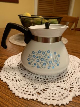 Vintage Corning Ware Teapot " Blue Heather ".