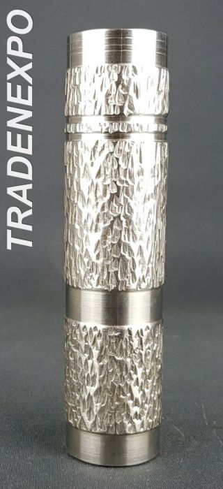 Vintage Retro 1960 - 70s Brutalist Bmf Metal Cylinder Steel Vase West Germany Mcm