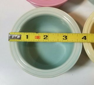 Vintage Coors Mello Tone Ceramic Pottery Custard Cups Ramekins Set of Six 5