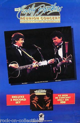 The Everly Brothers 1983 Reunion Concert Album Promo Poster