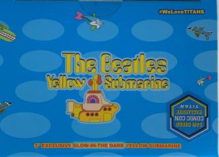 The Beatles - Yellow Submarine - Glow - In - The - Dark 3 " - Sdcc Exclusive - In Hand
