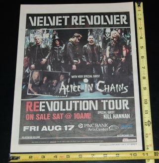 Velvet Revolver Alice In Chains Reevolution Tour Concert Ad Slash Guns N Roses