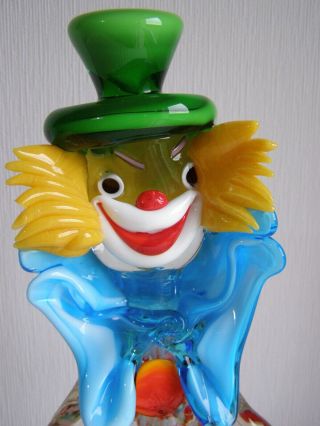 Large vintage Murano art glass clown - 14 inches / 36 cm 2