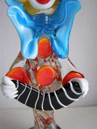 Large vintage Murano art glass clown - 14 inches / 36 cm 3