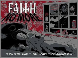 Faith No More Vancouver 2015 Silkscreened Poster Mick Gray & Sinclair Klugarsh
