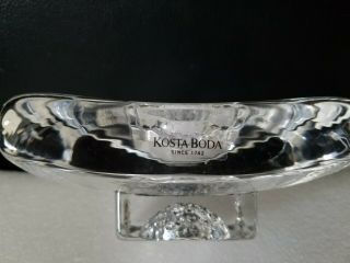 Kosta Boda Glass Sweden Square Footed Candle Holder