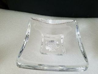 Kosta Boda Glass Sweden Square Footed Candle Holder 4