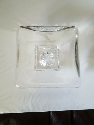 Kosta Boda Glass Sweden Square Footed Candle Holder 7