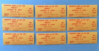 Friday Orange Woodstock Ticket 1969 Jefferson Airplane Bg Fd Aor