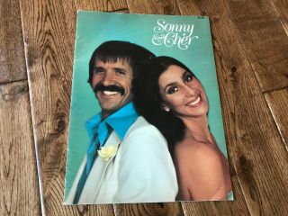 Vintage Sonny And Cher 1977 Tour Concert Program Picture Book Usa