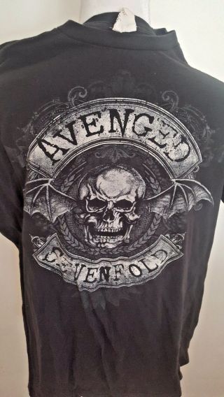 Avenged Sevenfold Shirt Size Large Band Logo Heavy Metal Rock Music Band Ax7