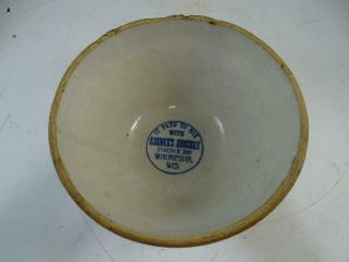 Antique Advertising Red Wing Stoneware Mixing Bowl Goerke 